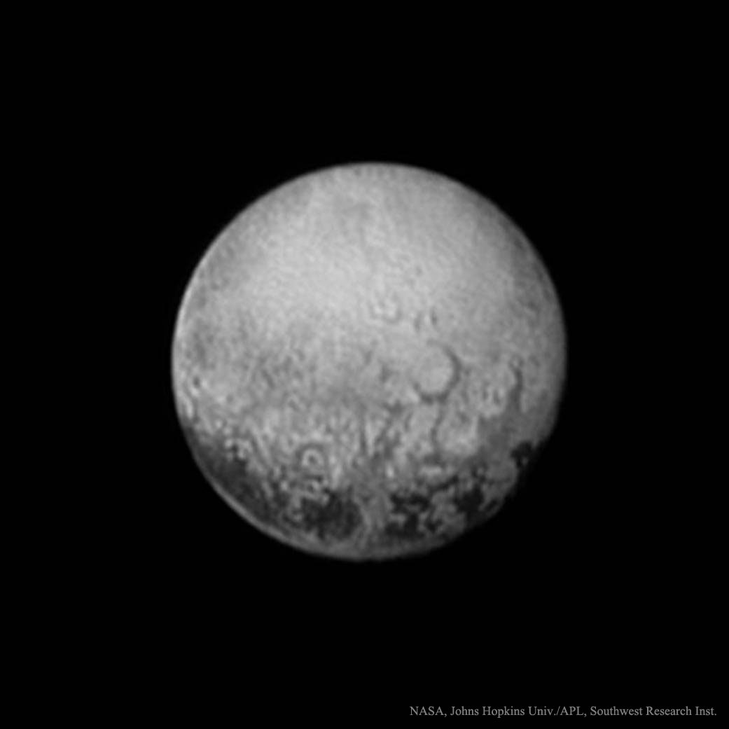 Última mirada al lado de Plutón encarado a Caronte