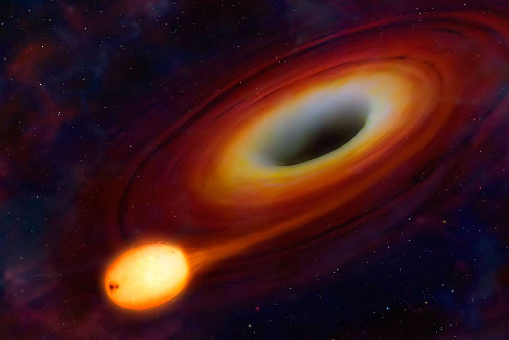 Un agujero negro tritura una estrella