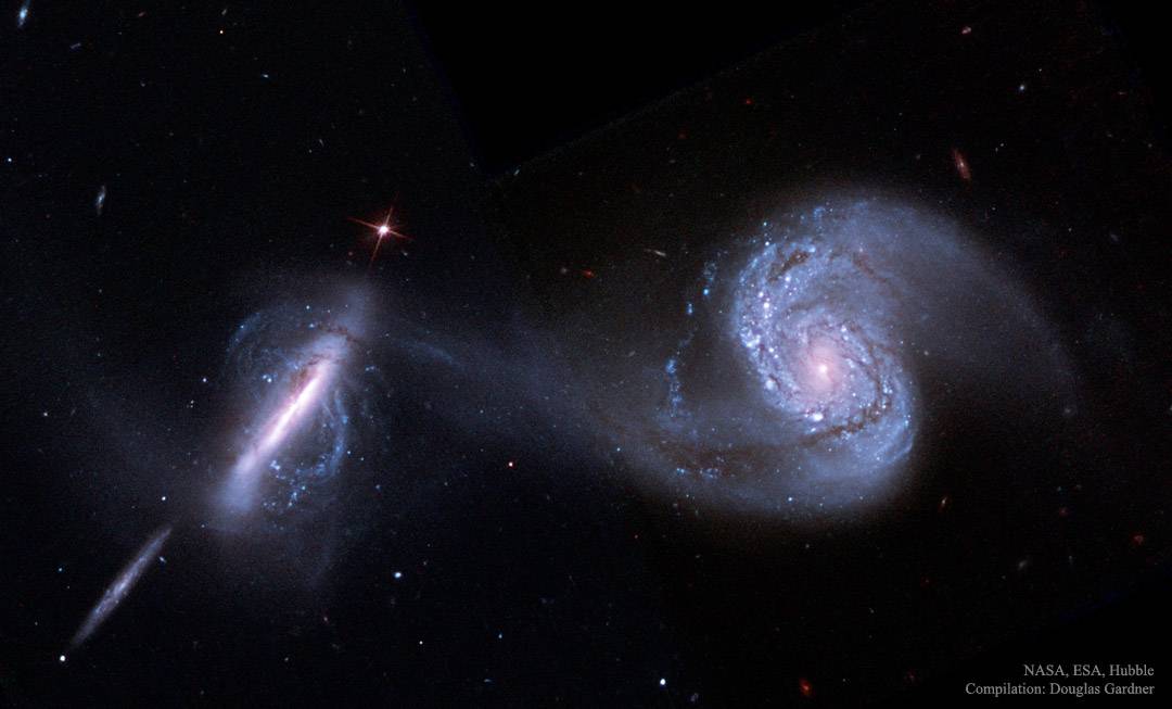 Arp 87: una fusión de galaxias desde el Hubble