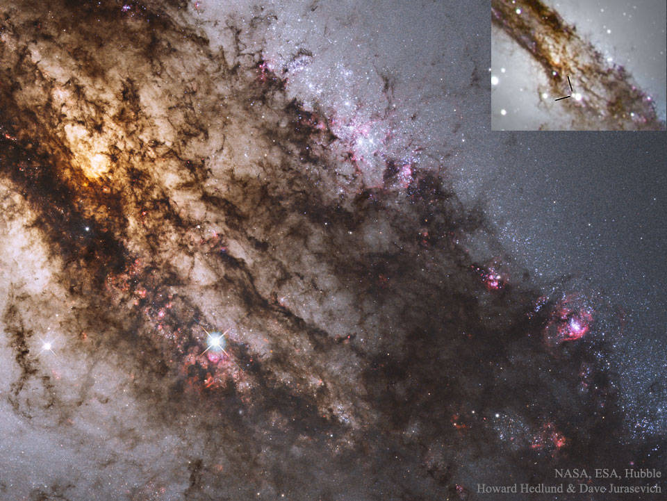 Una supernova a través del polvo galáctico