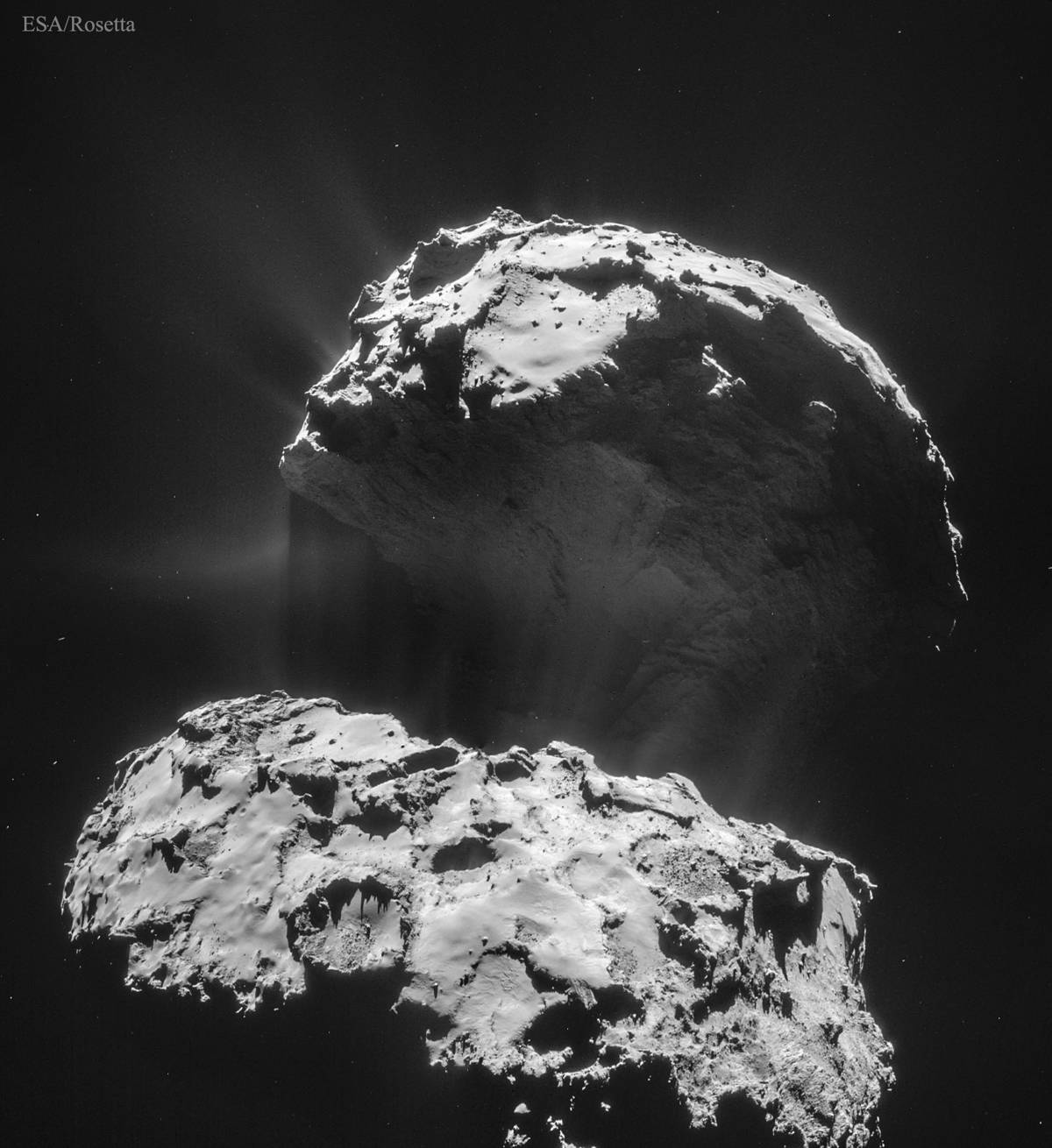 El cometa 67P desde la sonda Rosetta